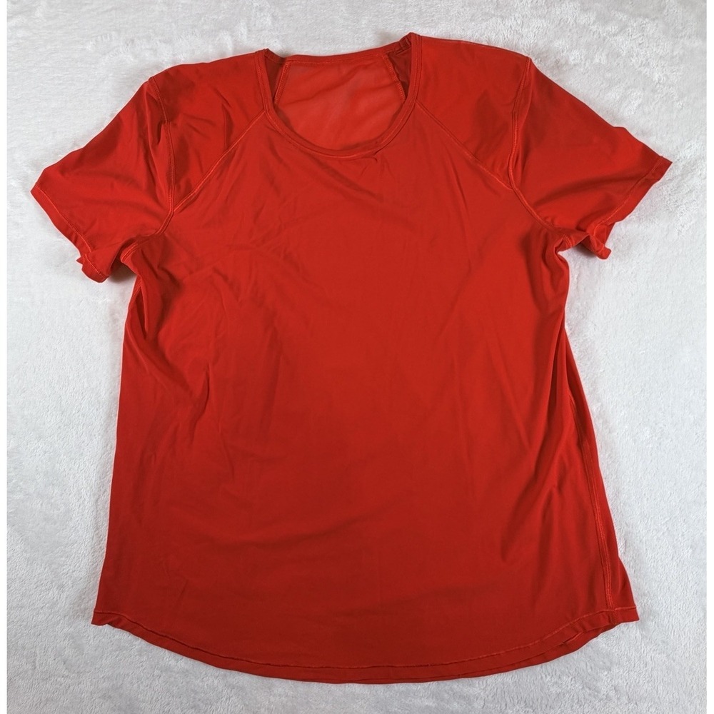 Lululemon Shirt Size 10 Red Sculpt Short Sleeve Classic Fit GLZP